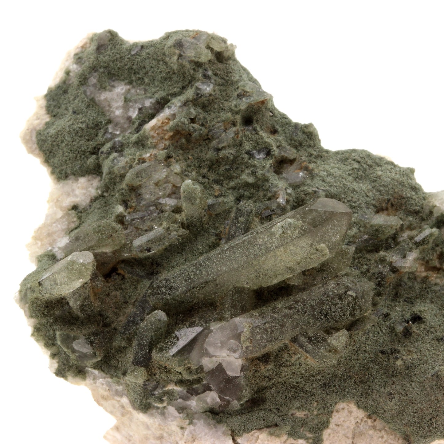 Quartz fumé + Chlorite, 170.4 carats, Vallon de la Valette, Savoie, France