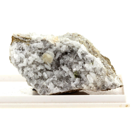 Brookite + Quartz + Albite + Calcite. 399.8 carats. Saint-André d'Embrun, France