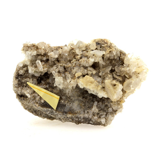 Brookite, Quartz, Calcite. 201.1 carats. Saint-André d'Embrun, France