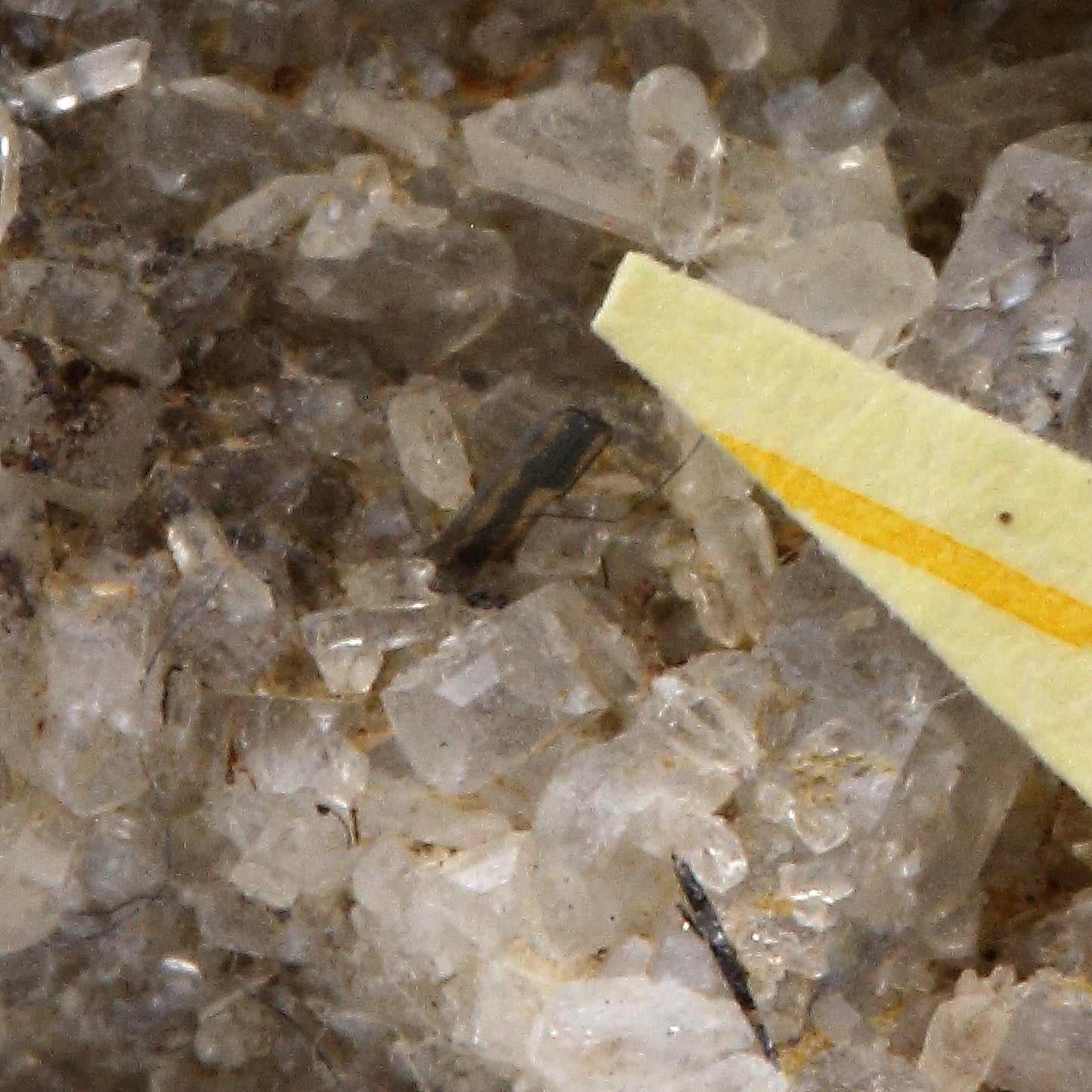 Brookite, Quartz, Calcite. 201.1 carats. Saint-André d'Embrun, France