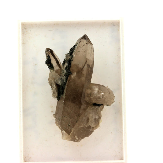 Quartz fumé + Chlorite. 190.2 carats, Felben valley, Salzburg, Autriche