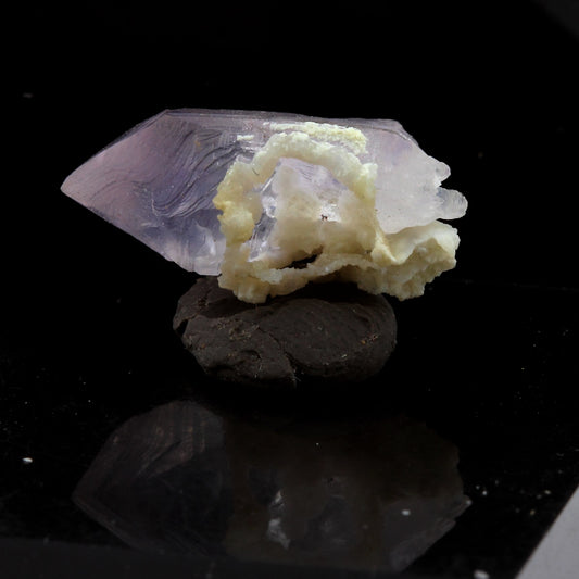 Quartz Améthyste Sceptre. 4.4 carats. Mörchnerkar, Mörchner area, Zemmgrund, Zillertal, North Tyrol, Tyrol, Autriche