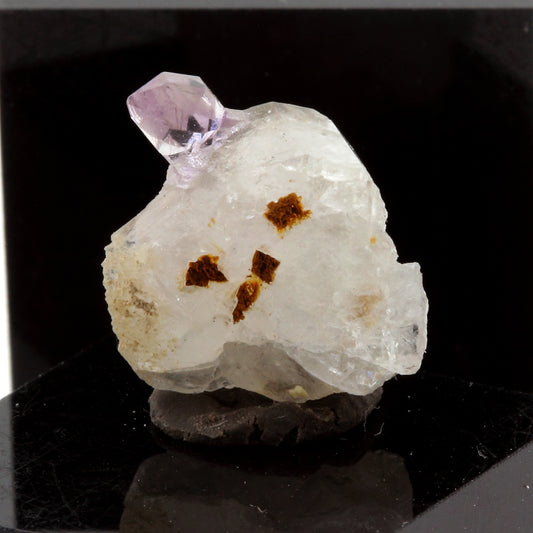 Quartz Améthyste Sceptre inversé . 5.5 carats. Mörchnerkar, Mörchner area, Zemmgrund, Zillertal, North Tyrol, Tyrol, Autriche