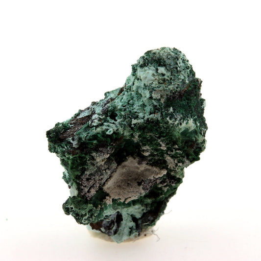 Plancheite, Malachite, Goethite. 23.6 carats. Kolwezi, Katanga, Congo