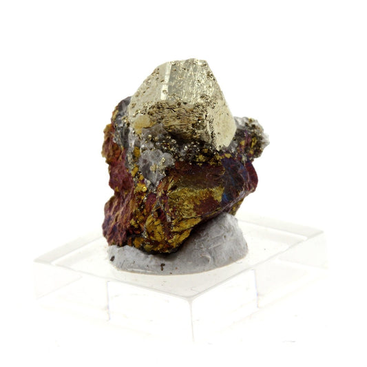 Pyrite sur Chalcopyrite. 45.3 carats. Laguépie, Tarn-et-Garonne, France