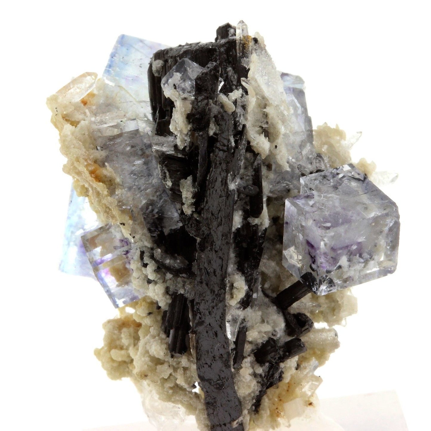 Fluorite + Ferberite. 204.1 carats. Chine
