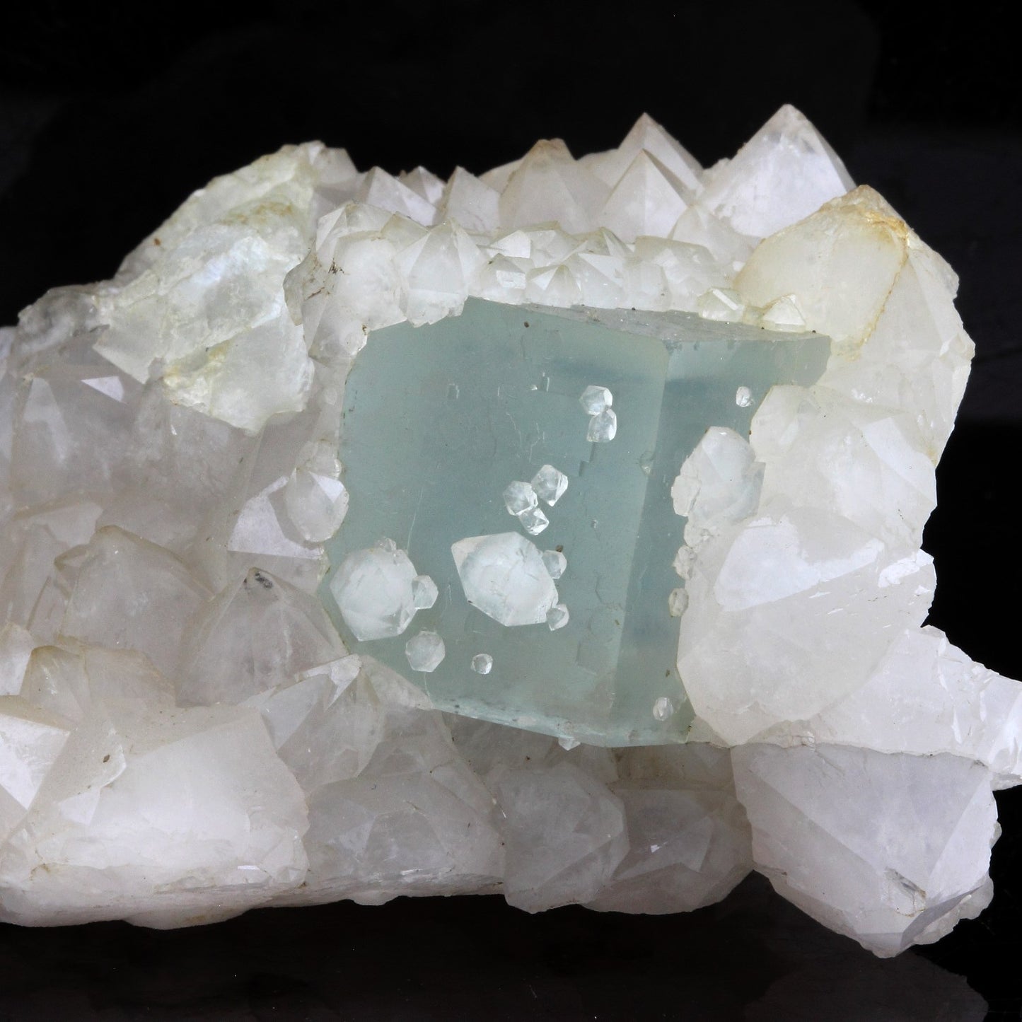 Fluorite + Quartz. 549.5 carats. Le Burg Mine, Tarn, France