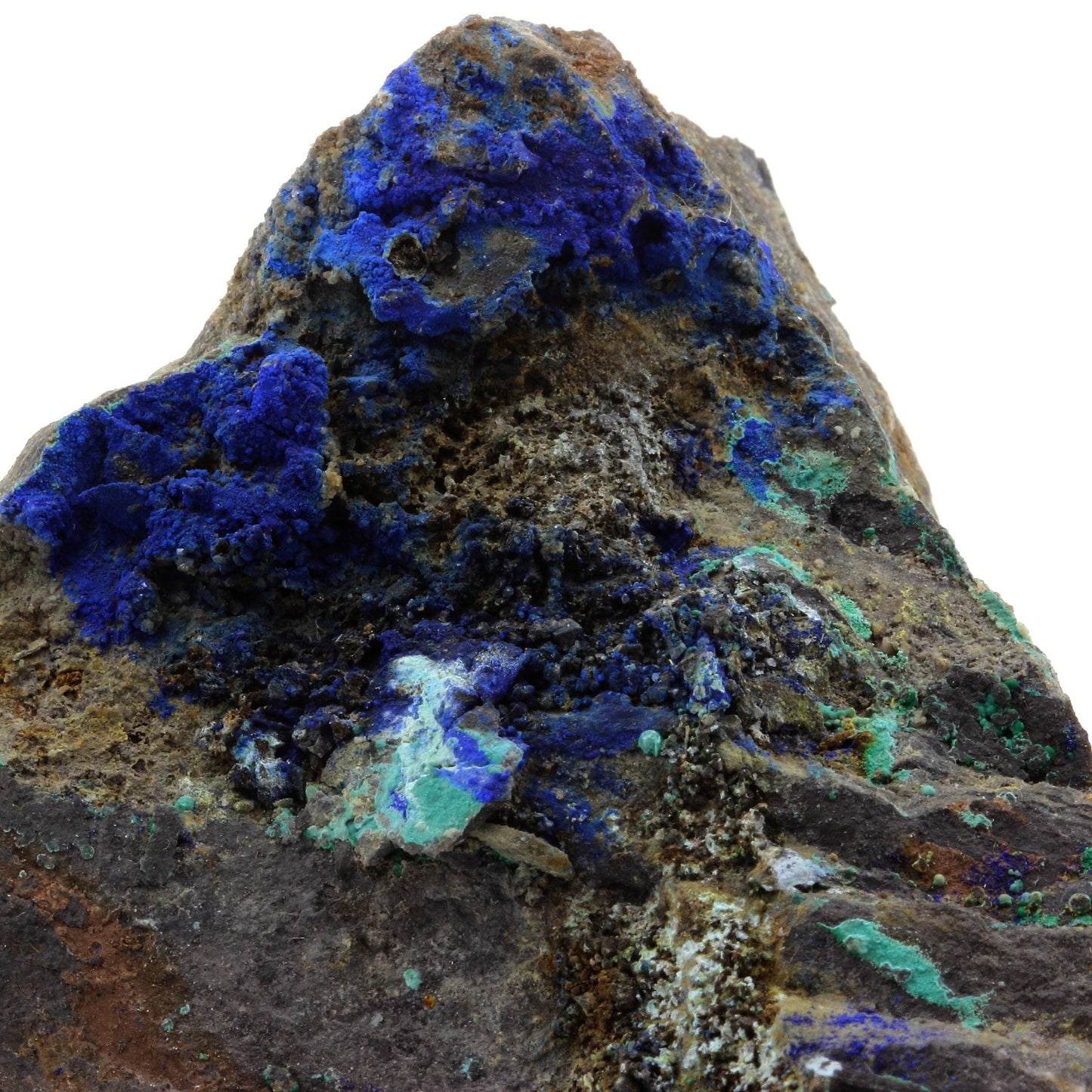 Azurite + Aurichalcite. 1180.0 carats. La Sanguinede, Les Malines, Gard, France