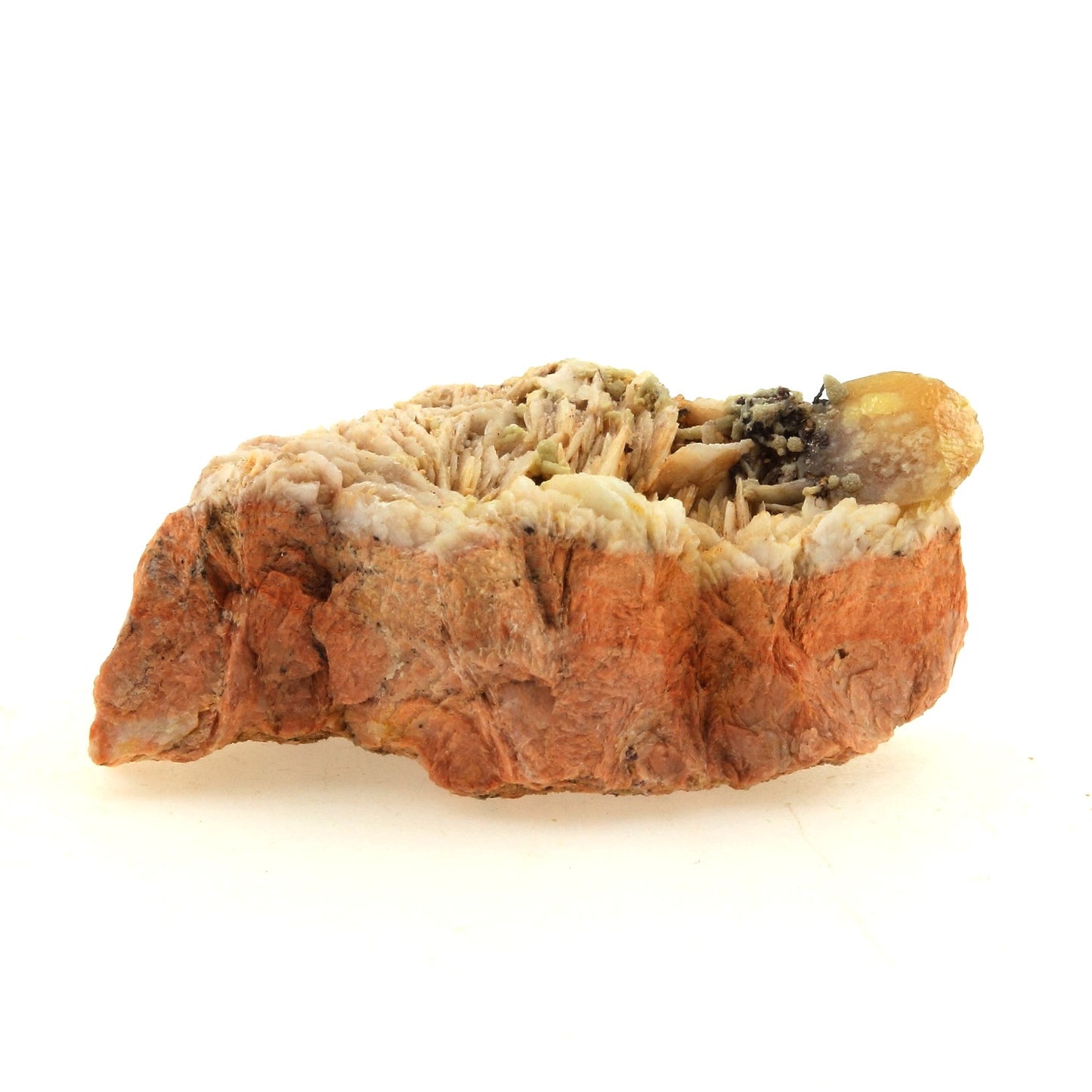Wulfenite + Baryte. 125.5 carats. Lantignié, France