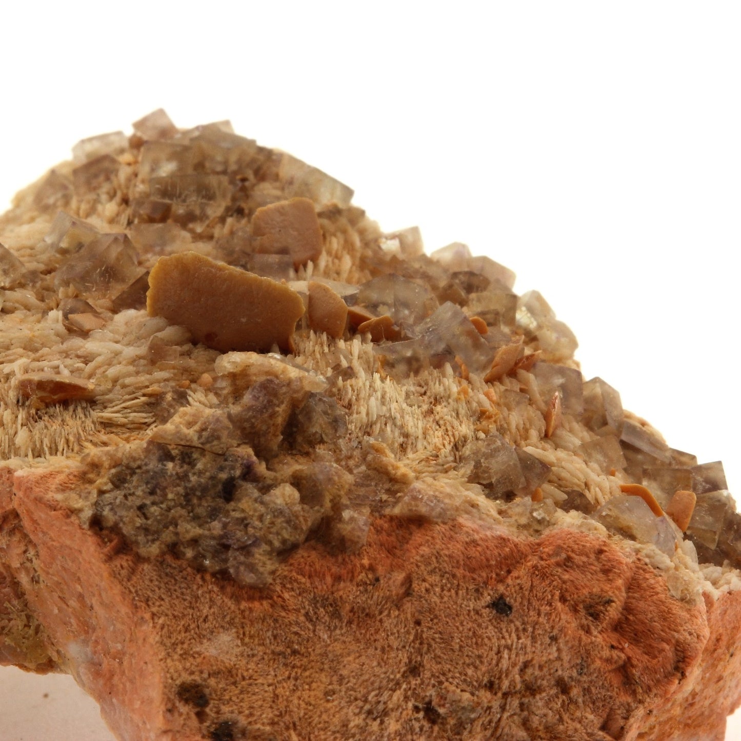 Wulfenite + Baryte + Fluorite. 260.8 carats. Lantignié, France