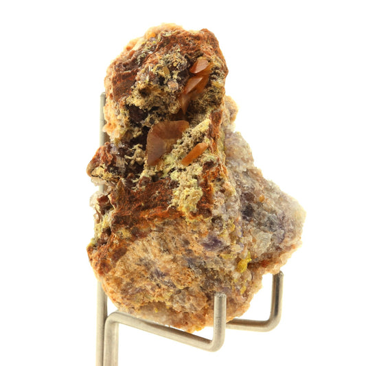 Wulfenite + Mimetite + Fluorite. 115.9 carats. Lantignié, France