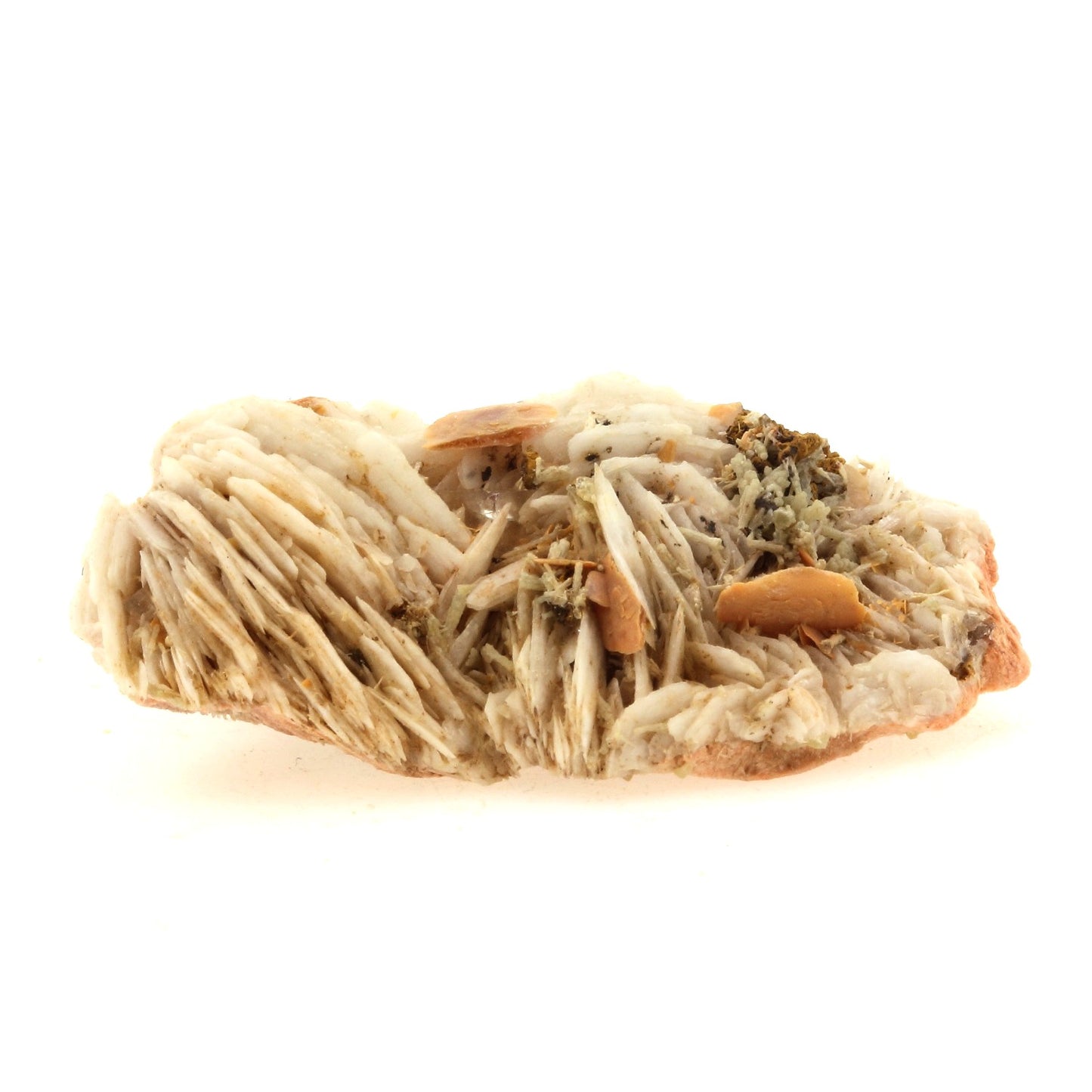 Wulfenite + Baryte. 116.1 carats. Lantignié, France