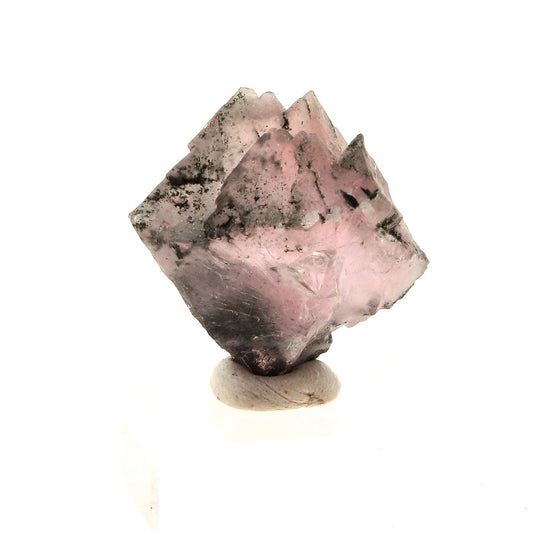Fluorite rose. 36.9 carats. Massif du Mont-Blanc, France