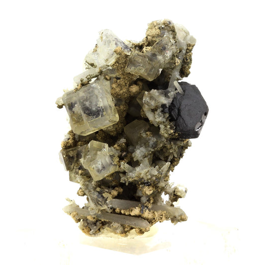 Fluorite + Sphalerite. 326.6 carats. Nikolaevskiy Mine, Dal'negorsk, Russie