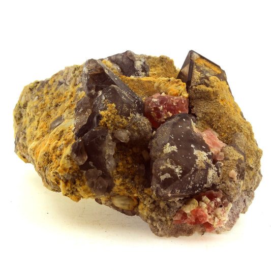 Fluorite rose + Quartz fumé. 1575.0 carats. Massif du Mont-Blanc, France