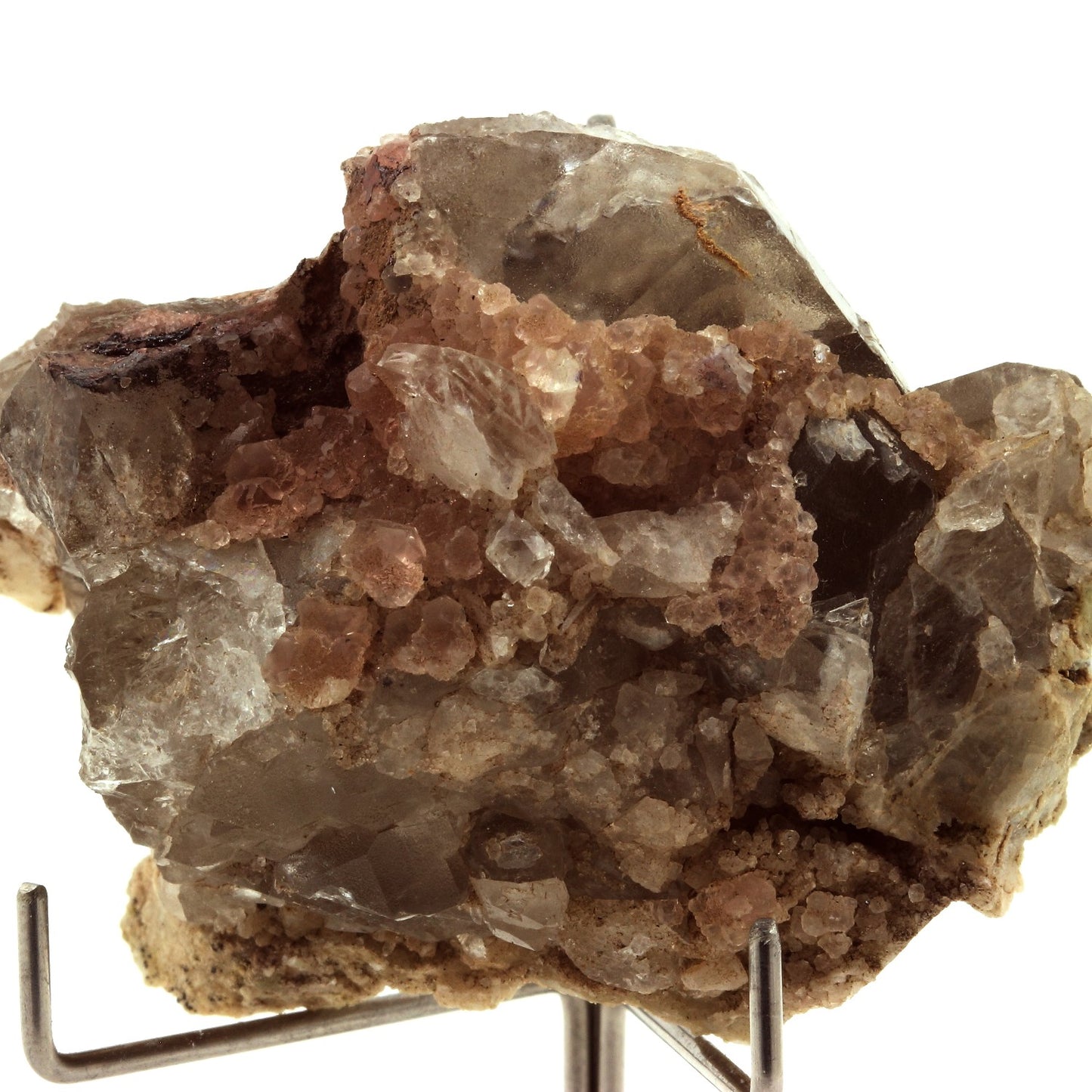 Fluorite rose + Quartz fumé. 538.8 carats. Massif du Mont-Blanc, France