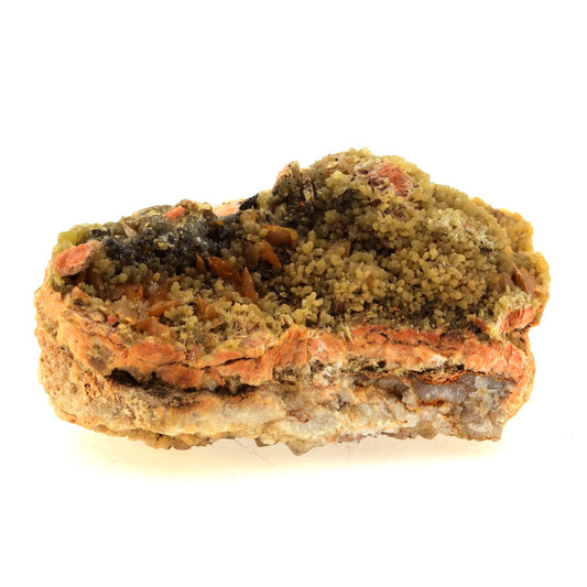 Wulfenite + Mimetite + Fluorite. 300.6 carats. Lantignié, France