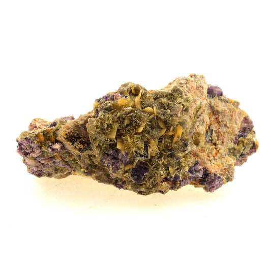 Wulfenite, Mimetite, Fluorite. 123.7 carats. Lantignié, France