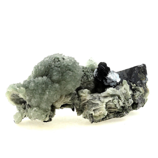 Quartz prase + Galène + Hematite. 931.0 carats. Jiangxi Province, Chine