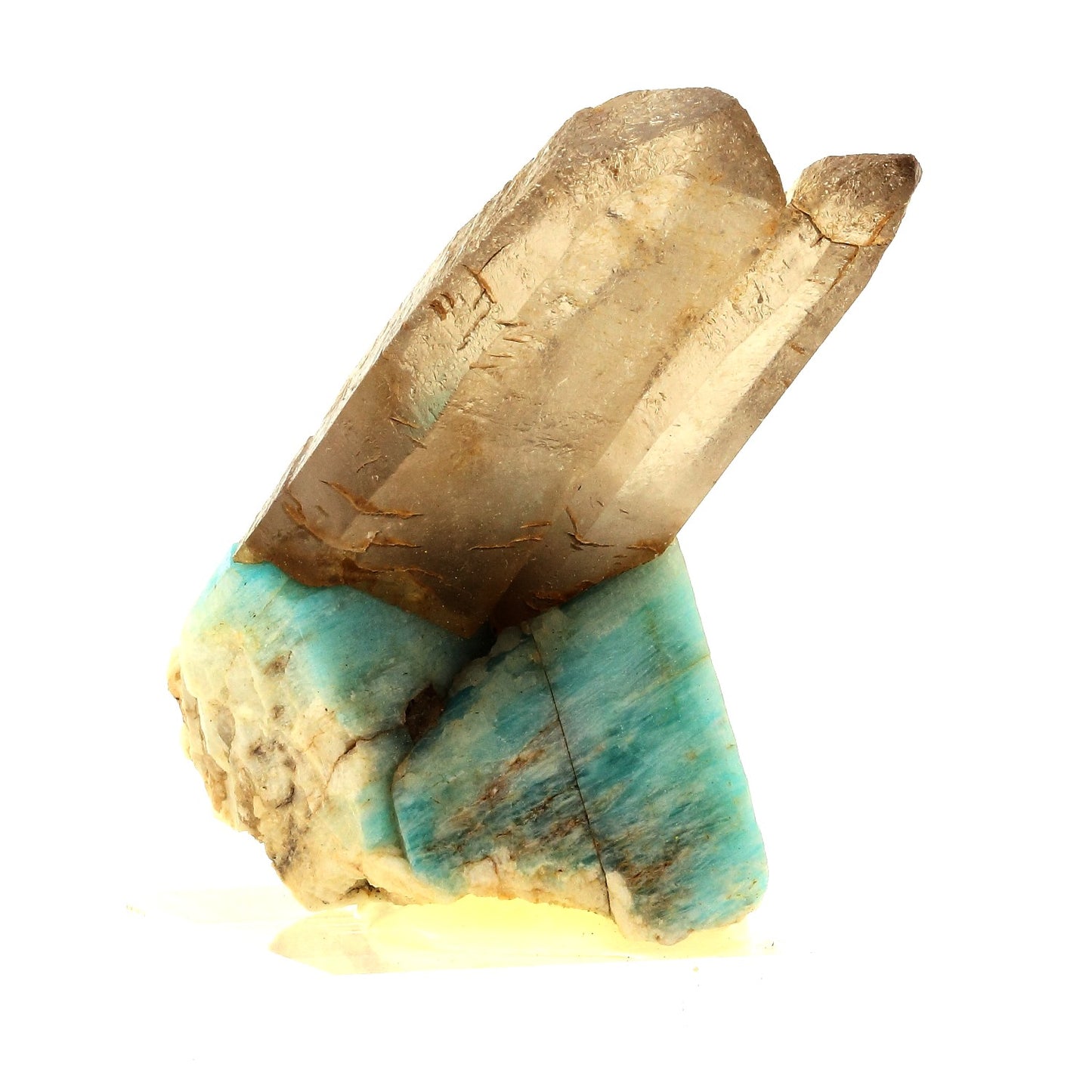 Amazonite + Quartz Fumé en provenance de Konso, Southern Nations Nationalities and Peoples' Region, Ethiopie