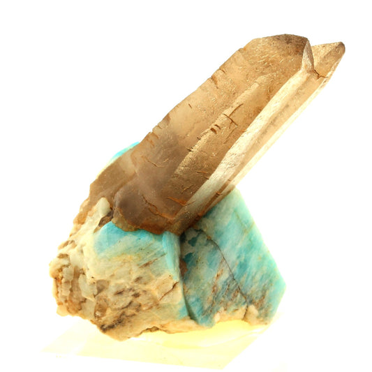 Amazonite + Quartz Fumé en provenance de Konso, Southern Nations Nationalities and Peoples' Region, Ethiopie