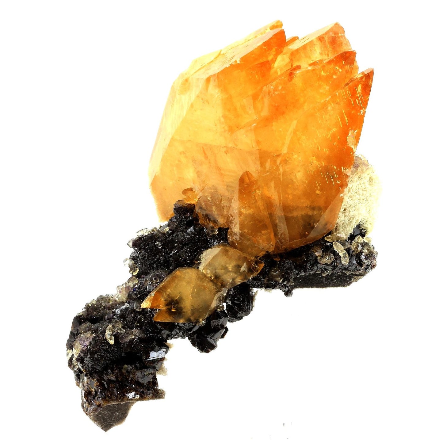 Calcite + Sphalerite. 2237.0 carats. Elmwood mine, Carthage, Tennessee, USA
