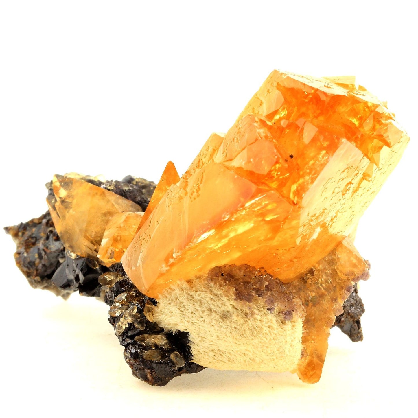 Calcite + Sphalerite. 2237.0 carats. Elmwood mine, Carthage, Tennessee, USA
