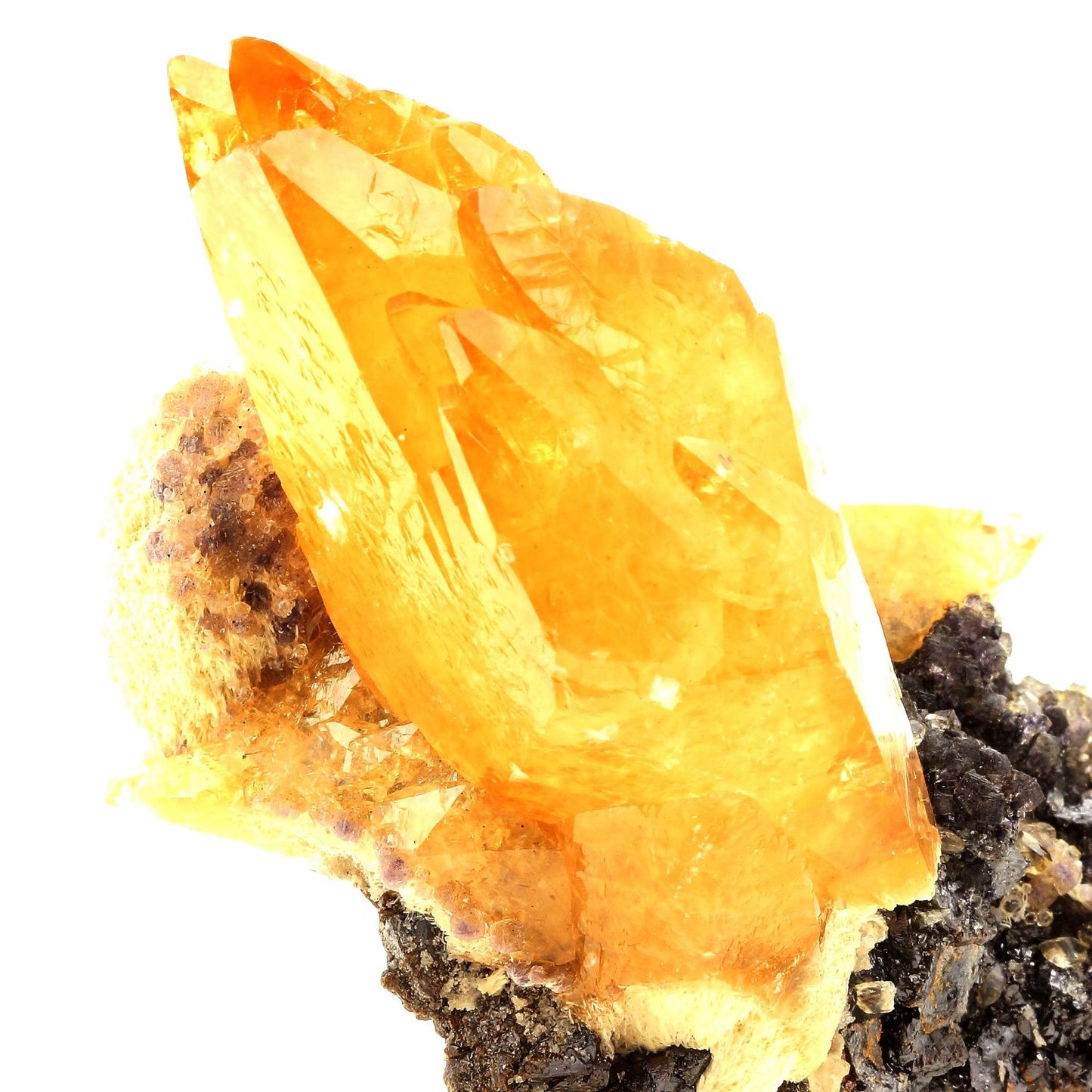 Calcite + Sphalerite. 2237.0 carats. Elmwood mine, Carthage, Tennessee, USA