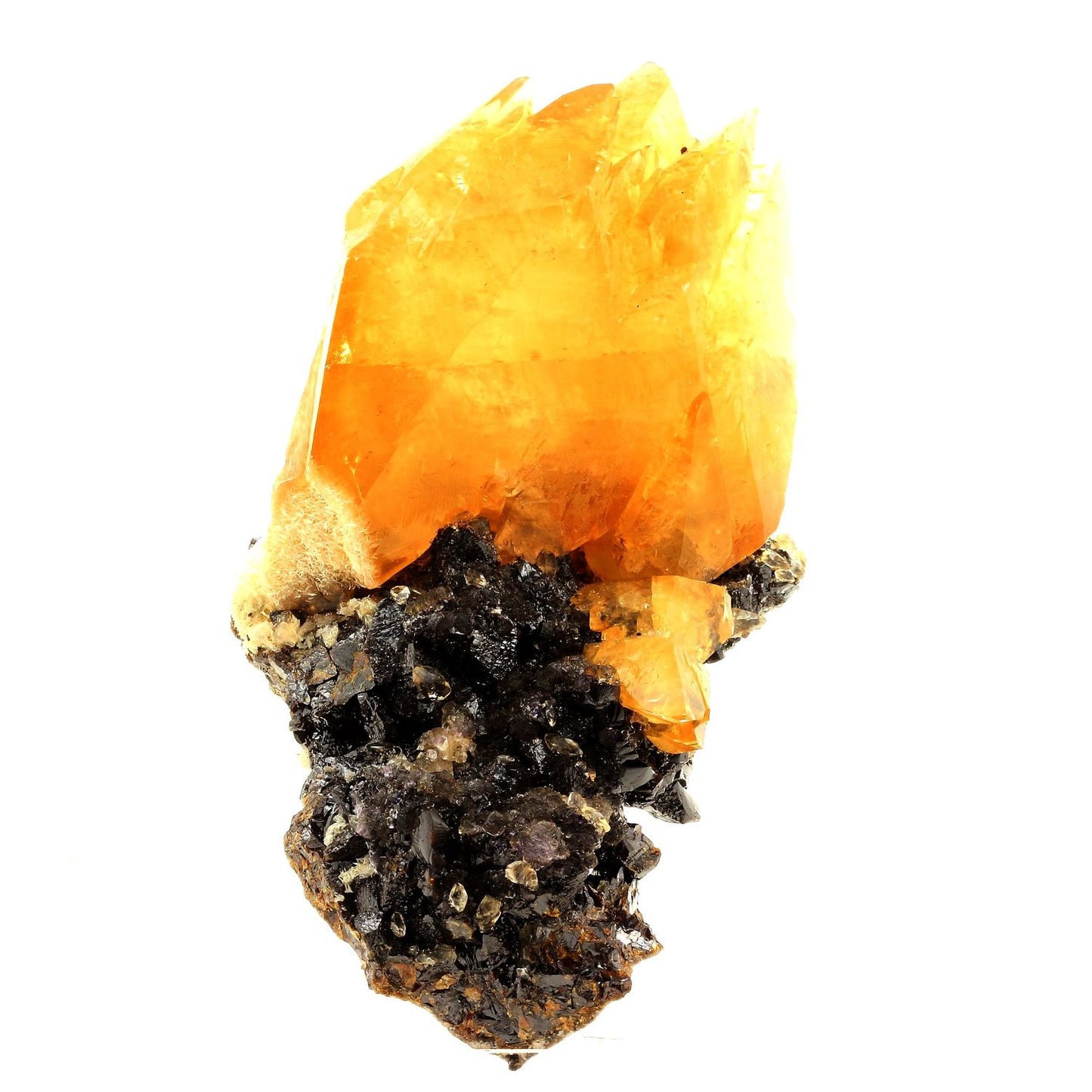 Calcite + Sphalerite. 2237.0 carats. Elmwood mine, Carthage, Tennessee, USA