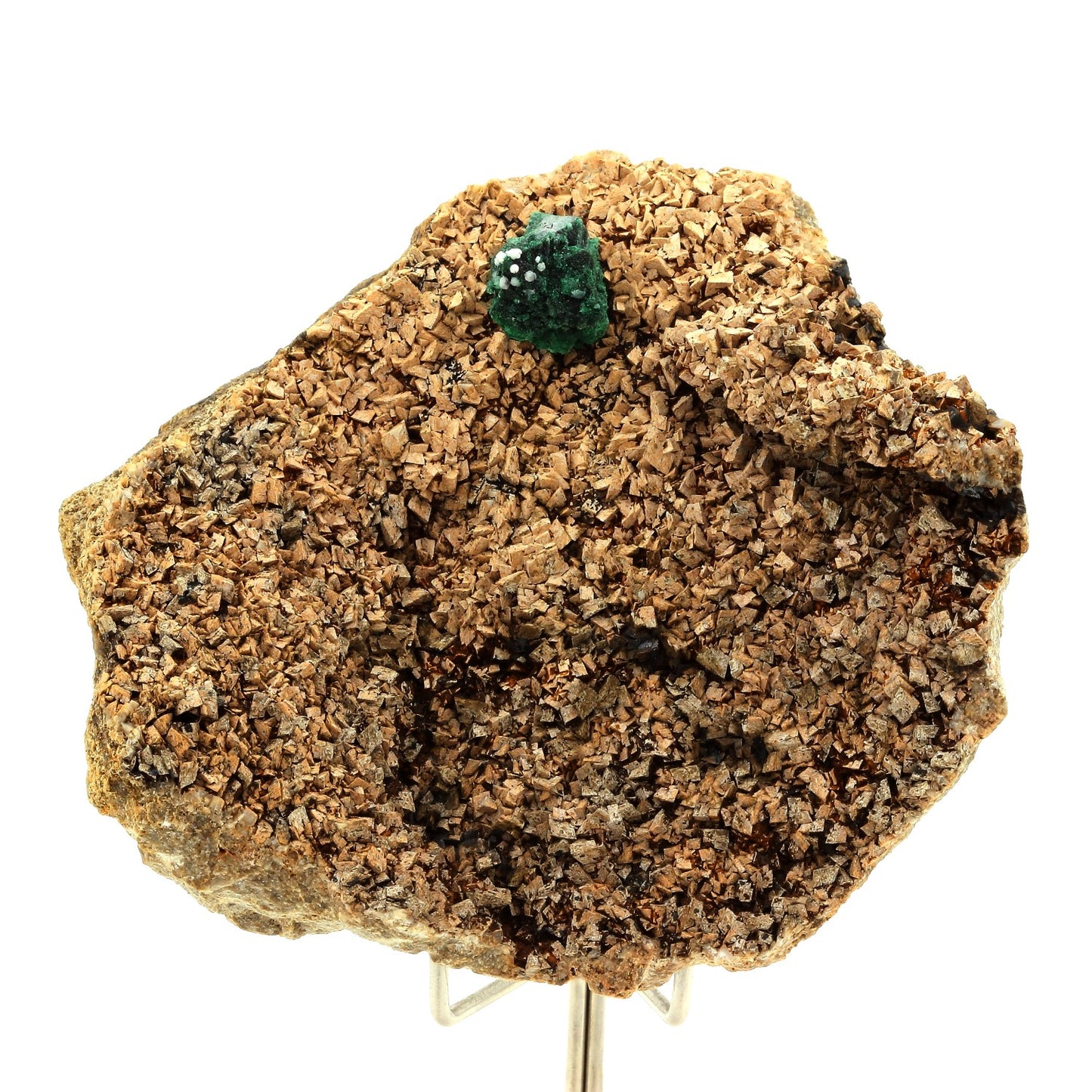 Ankerite + Chalcopyrite + Malachite. 819.9 carats. Viaduc de Millau, Aveyron, France