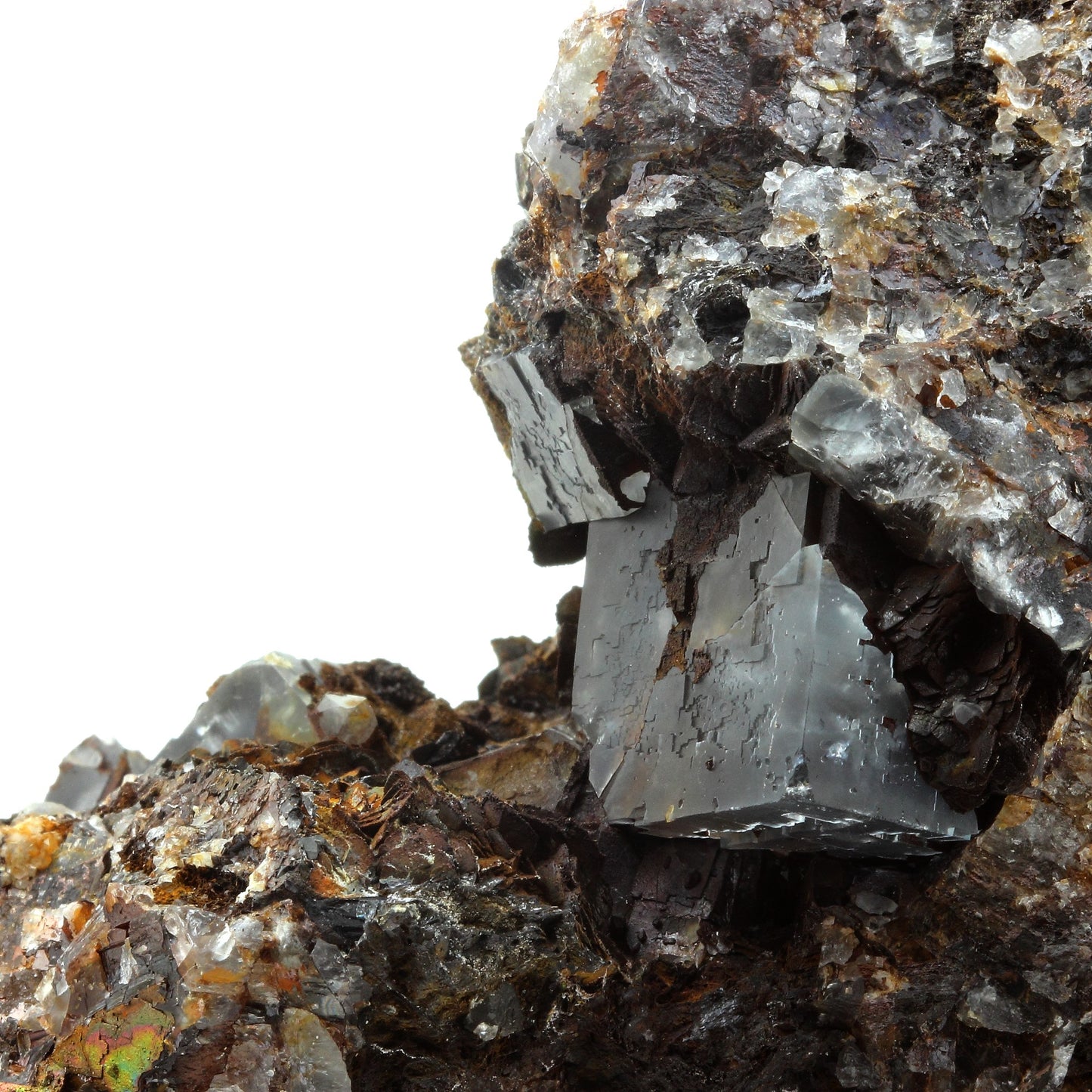 Fluorite + Quartz + Goethite. 3951.5 carats. La Boule, Le Kaymar, Aveyron, France