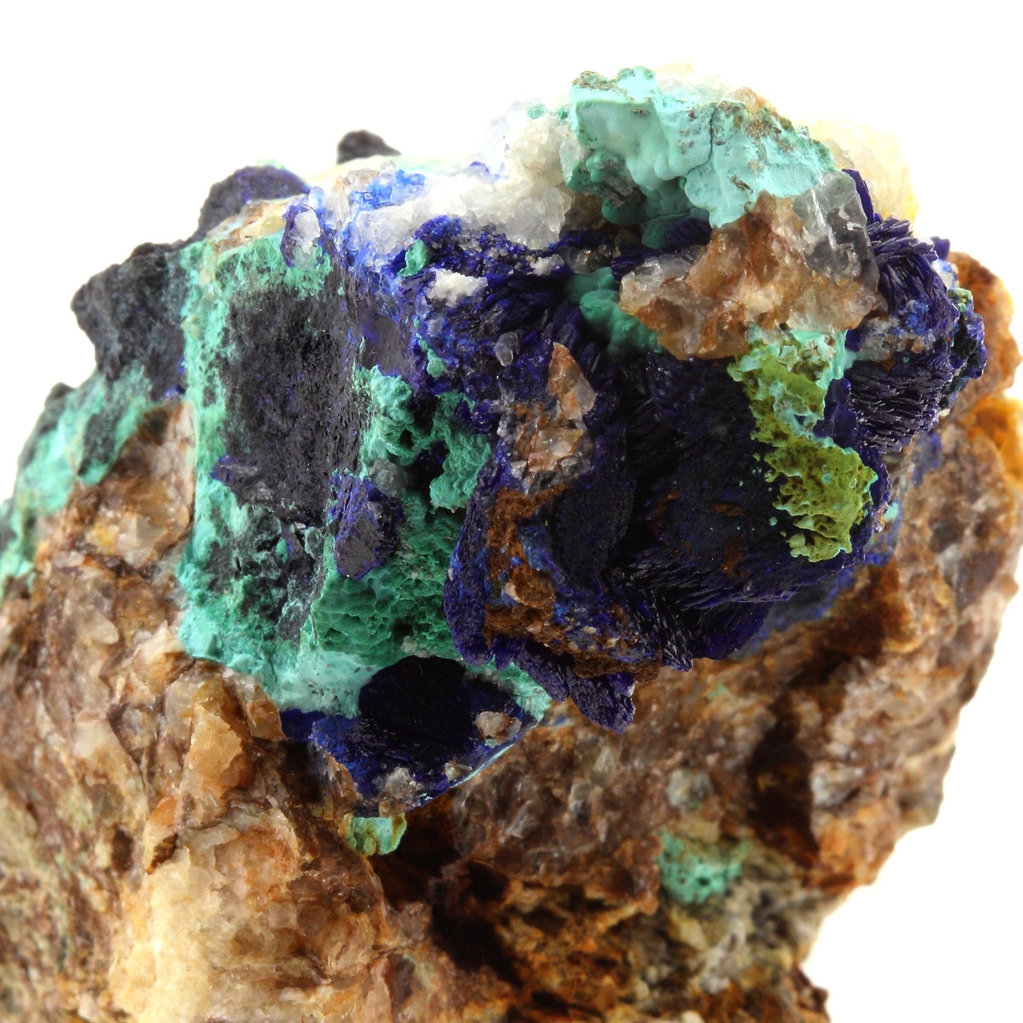 Azurite + Malachite. 300.0 carats. Mont-Roc Mine, Tarn, France