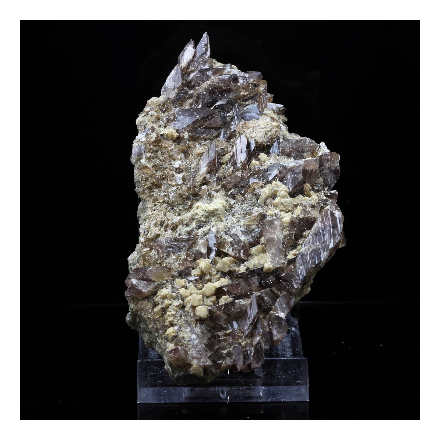 Axinite + Prehnite. 723.5 carats. Chamrousse, Belledonne, Isère, France