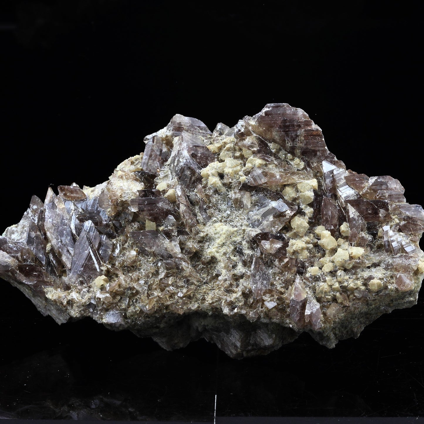 Axinite + Prehnite. 723.5 carats. Chamrousse, Belledonne, Isère, France