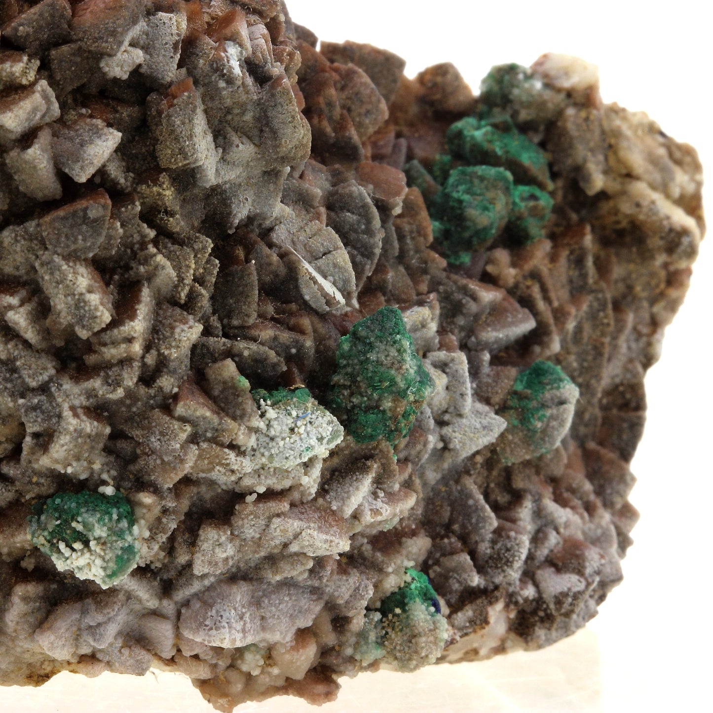 Ankerite + Chalcopyrite + Malachite. 820.0 carats. Millau, Aveyron, Occitanie, France