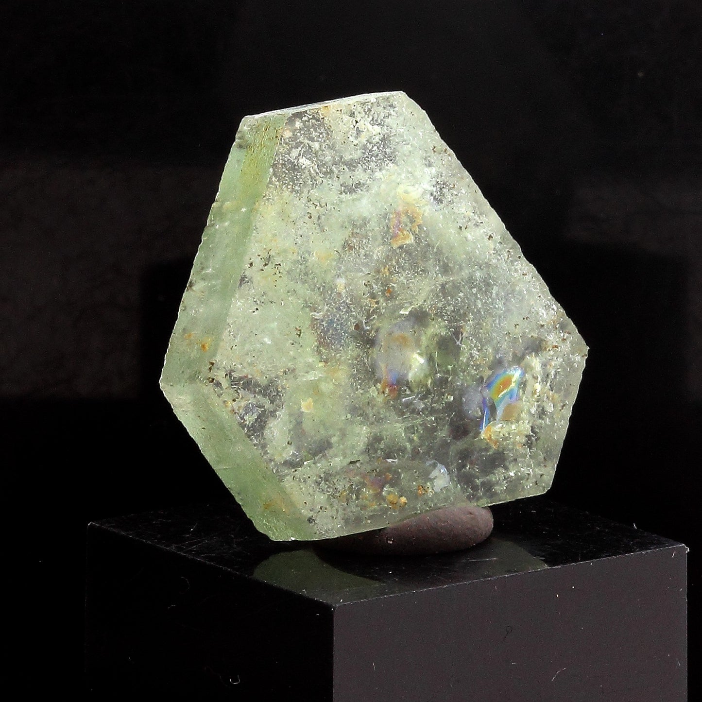 Béryl vert (tranche polie). 14.47 carats. Tsaramasoandro, Analamanga, Madagascar