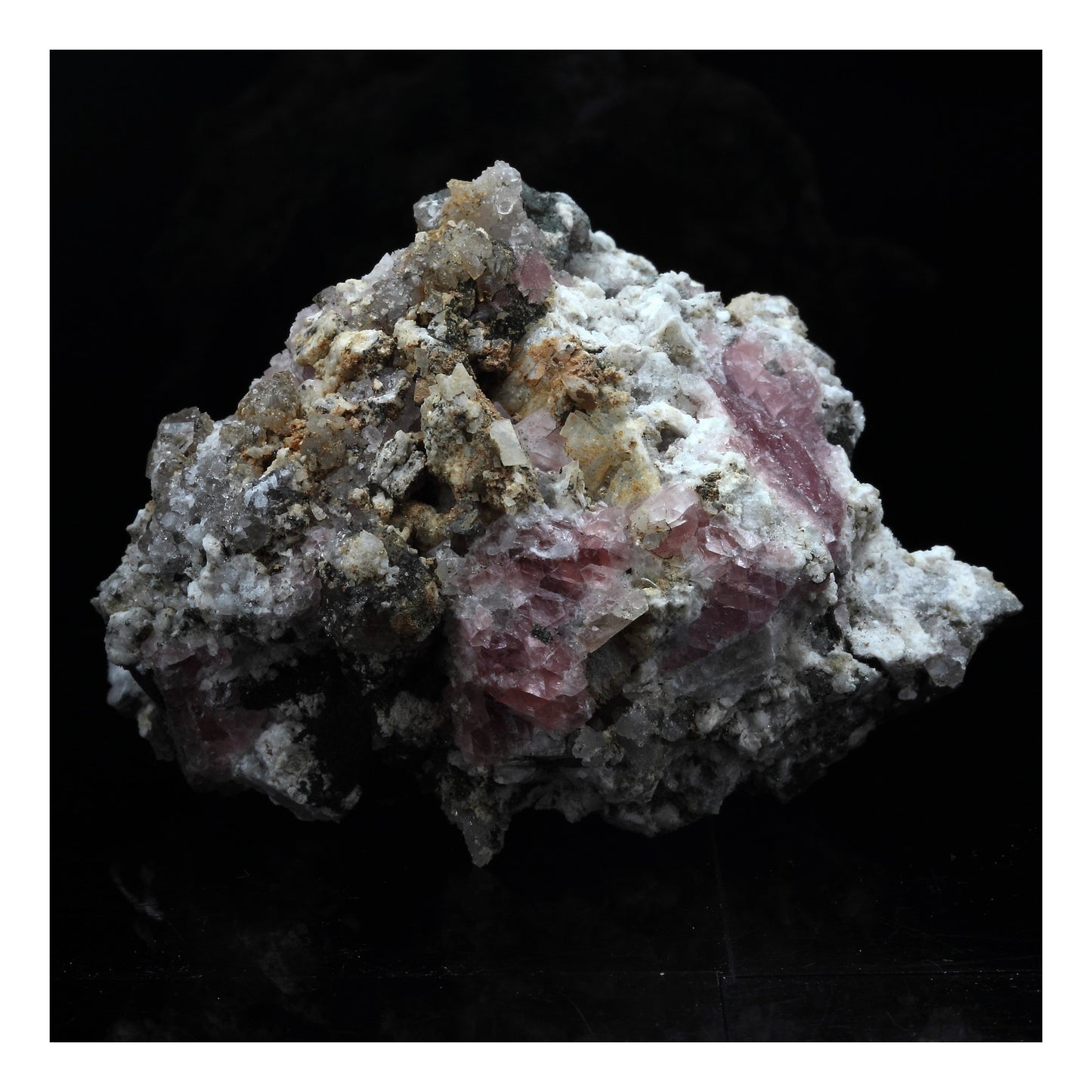 Fluorite rose. 695.0 carats. Massif du Mont-Blanc, France