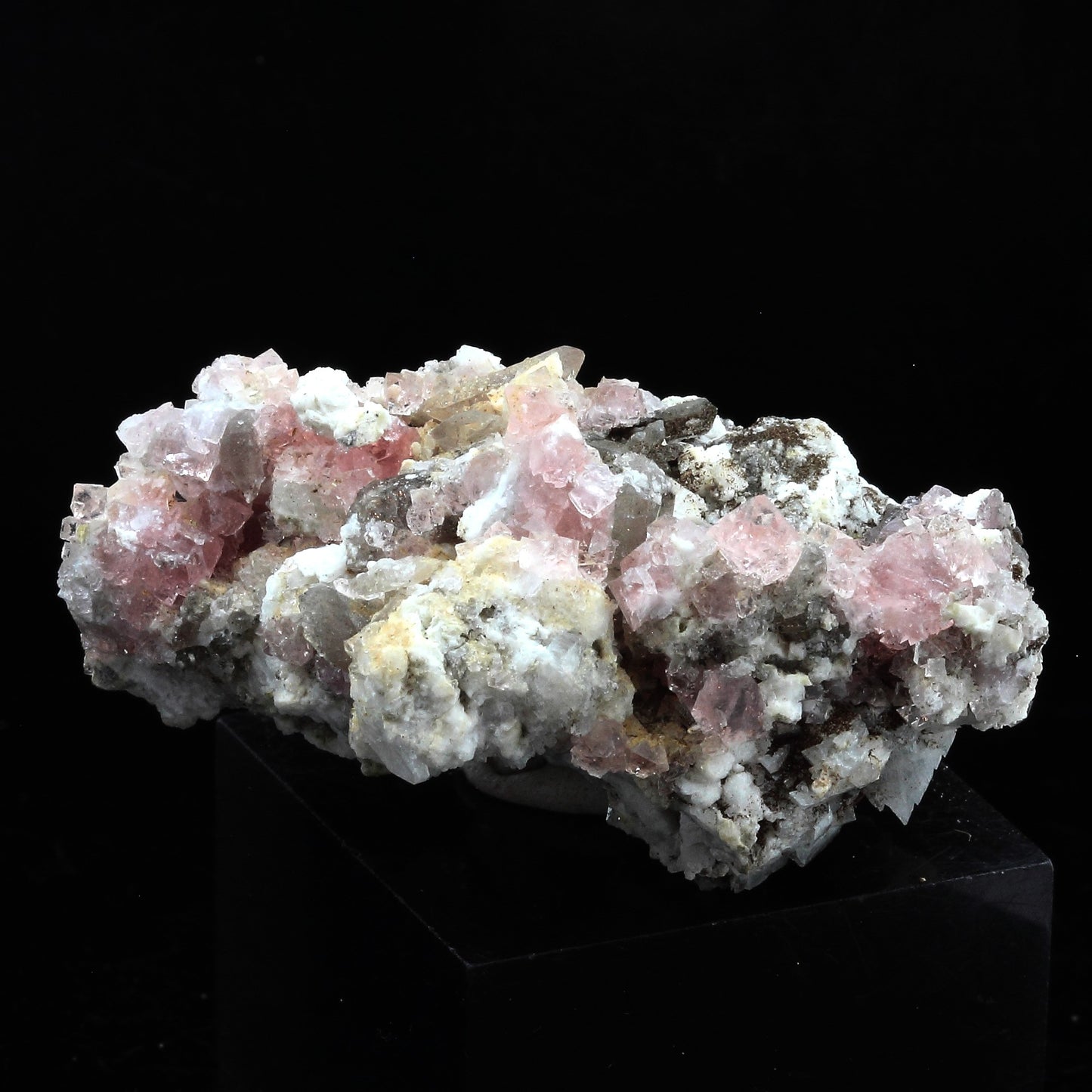 Fluorite rose + Chlorite. 40.0 carats. Massif du Mont-Blanc, France