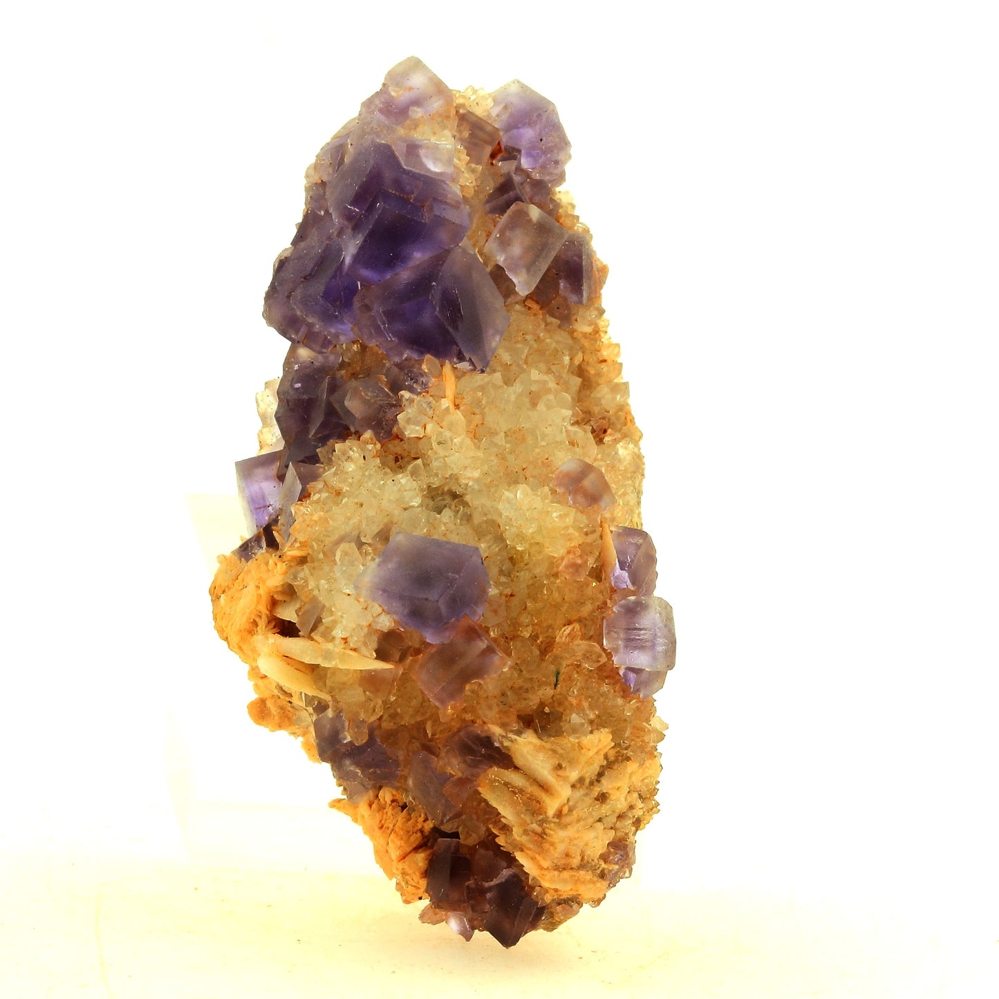 Fluorite + Baryte + Quartz. 250.0 carats. La Cabaña, Berbes, Asturias, Espagne