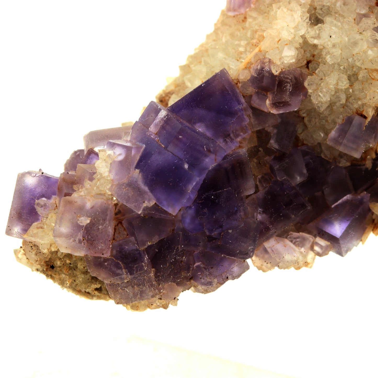 Fluorite + Baryte + Quartz. 250.0 carats. La Cabaña, Berbes, Asturias, Espagne