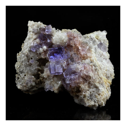 Fluorite + Quartz. 149.0 carats. La Cabaña, Berbes, Asturias, Espagne