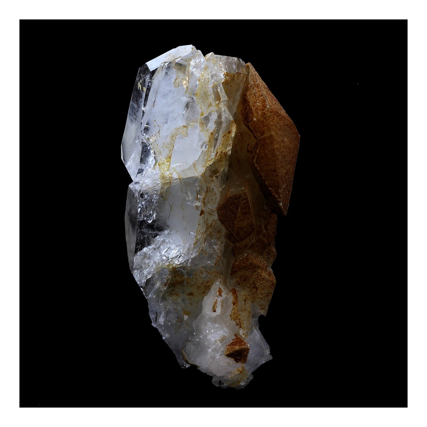 Quartz à Ame + Calcite. 72.0 carats. Le Noirey, Saint-Jean-de-Maurienne, Savoie, France