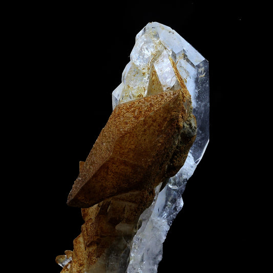 Quartz à Ame + Calcite. 72.0 carats. Le Noirey, Saint-Jean-de-Maurienne, Savoie, France