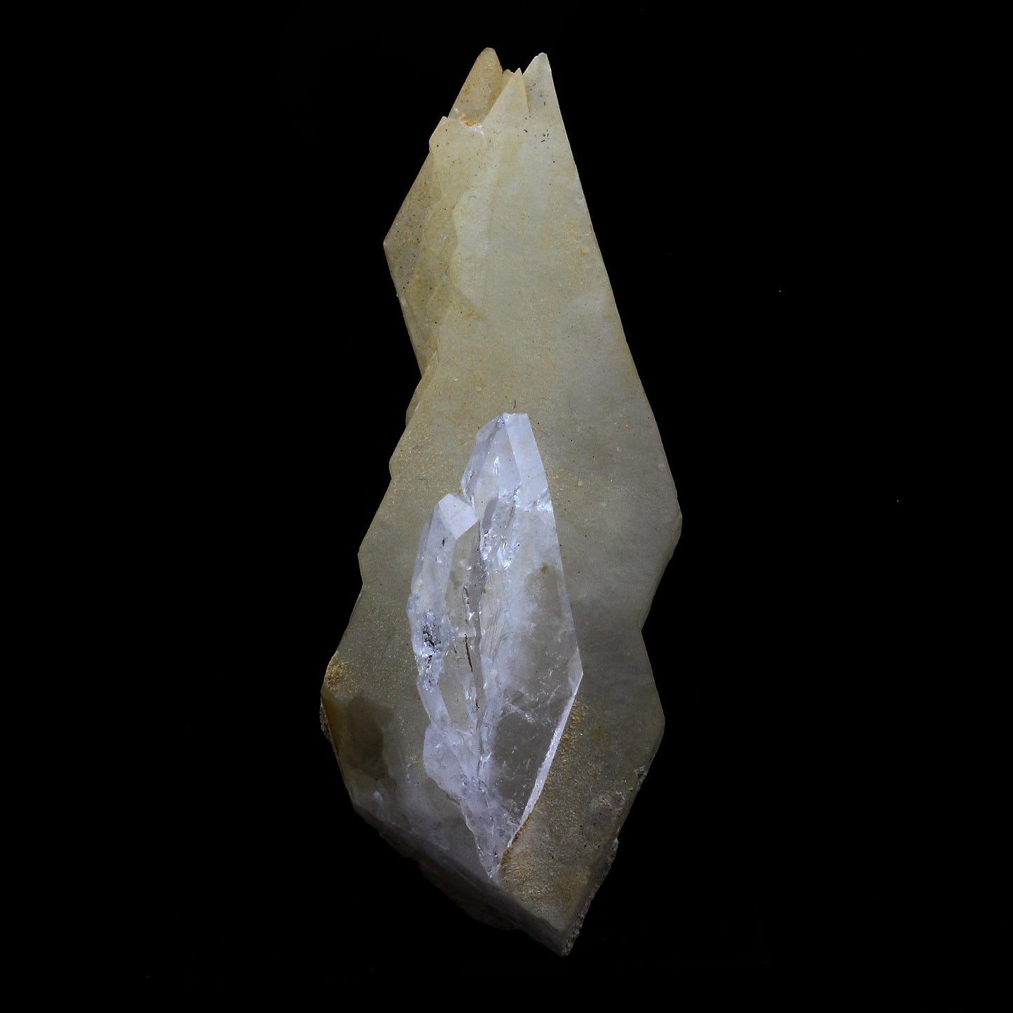 Quartz à Ame + Calcite. 266.0 carats. Le Noirey, Saint-Jean-de-Maurienne, Savoie, France