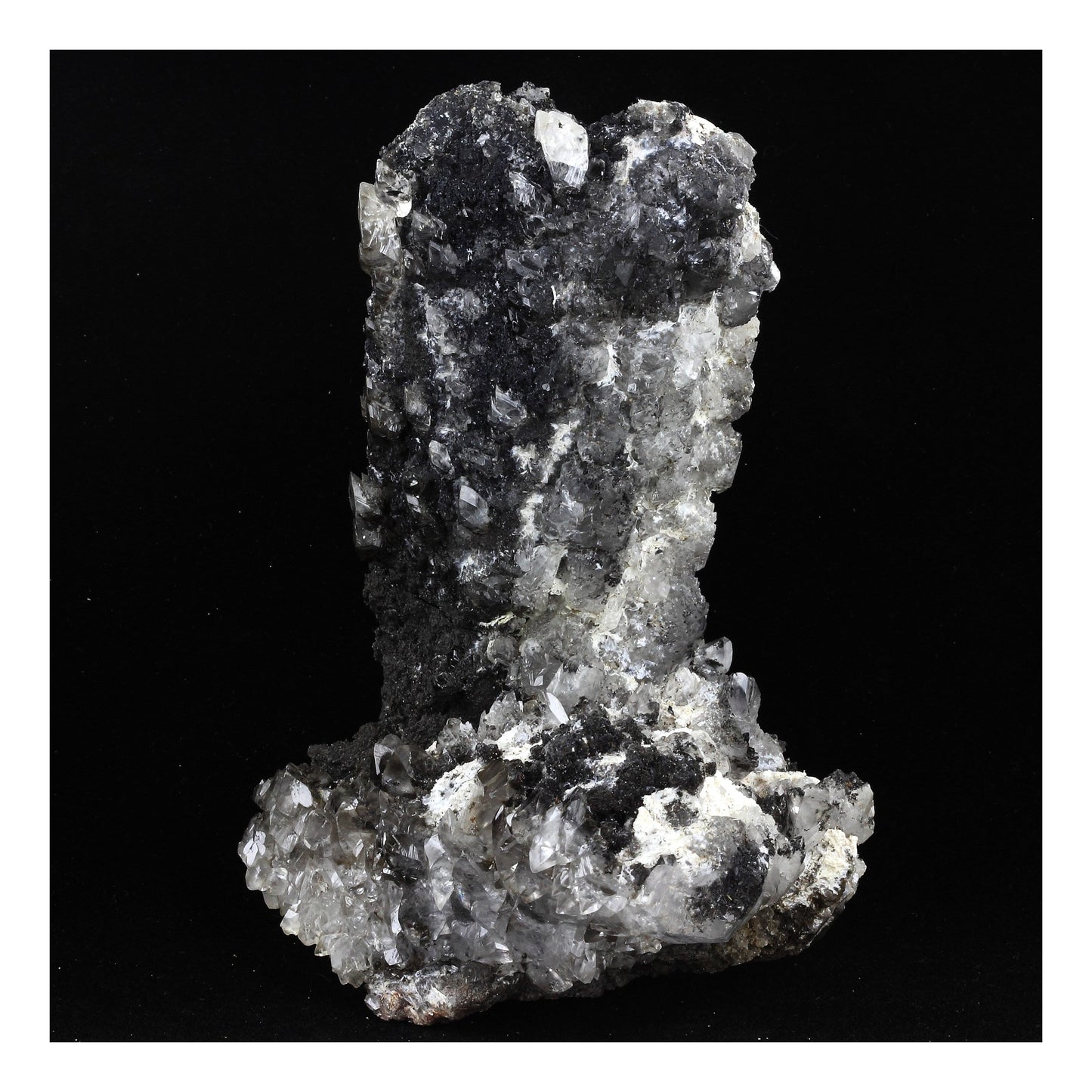 Calcite + Palygorskite + Romanechite. 2797.0 carats. Palmarejo Mine, Chihuahua, Mexique