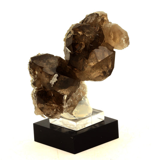 Quartz fumé + Fluorite rose. 281.0 carats. Talèfre, Massif du Mont-Blanc, France