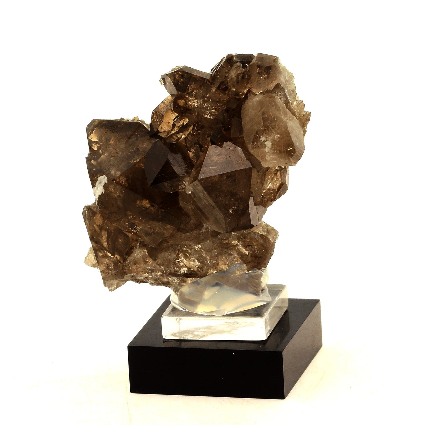 Quartz fumé + Fluorite rose. 281.0 carats. Talèfre, Massif du Mont-Blanc, France