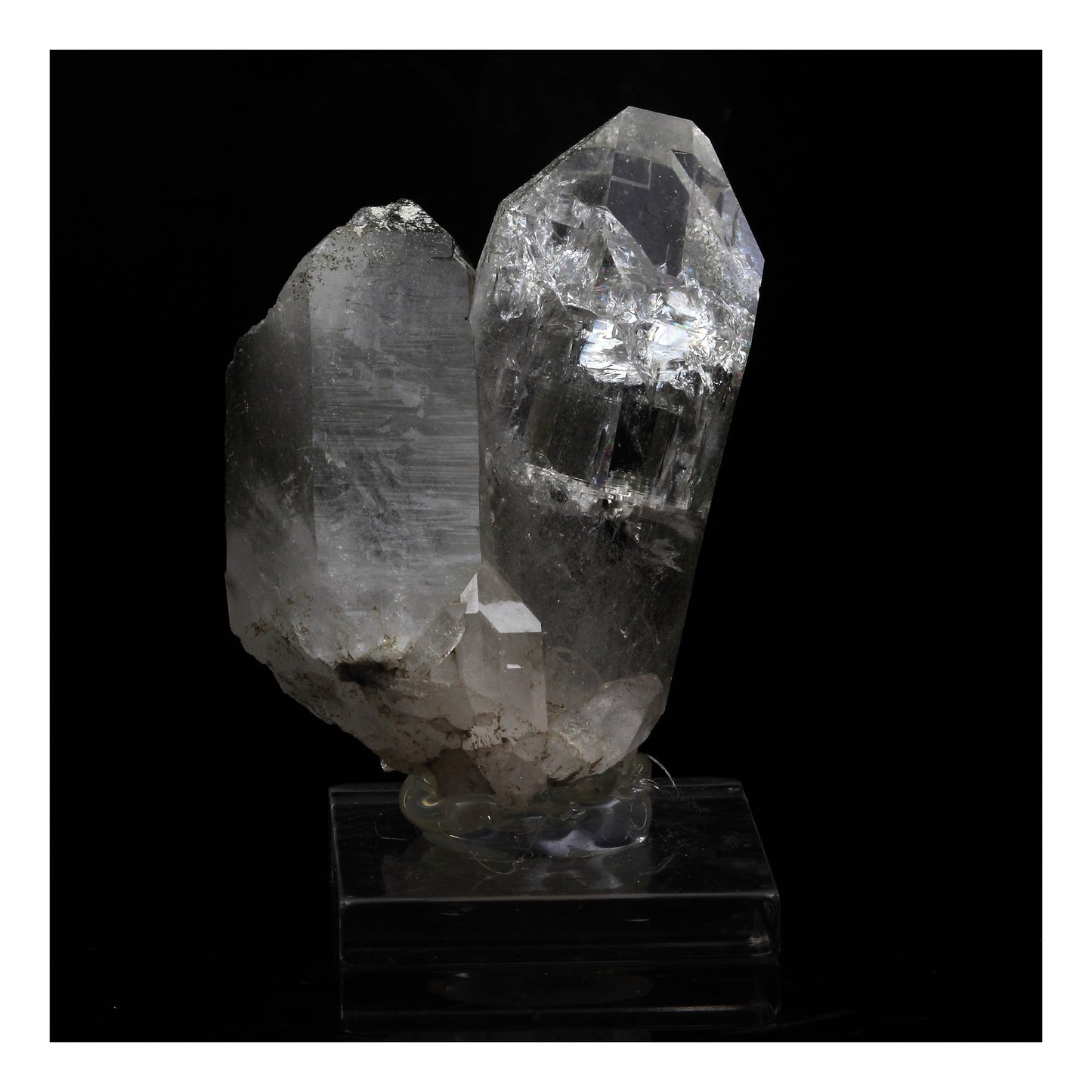 Quartz hyalin + Chlorite, 247.0 carats, Plan du Lac, Oisans, France