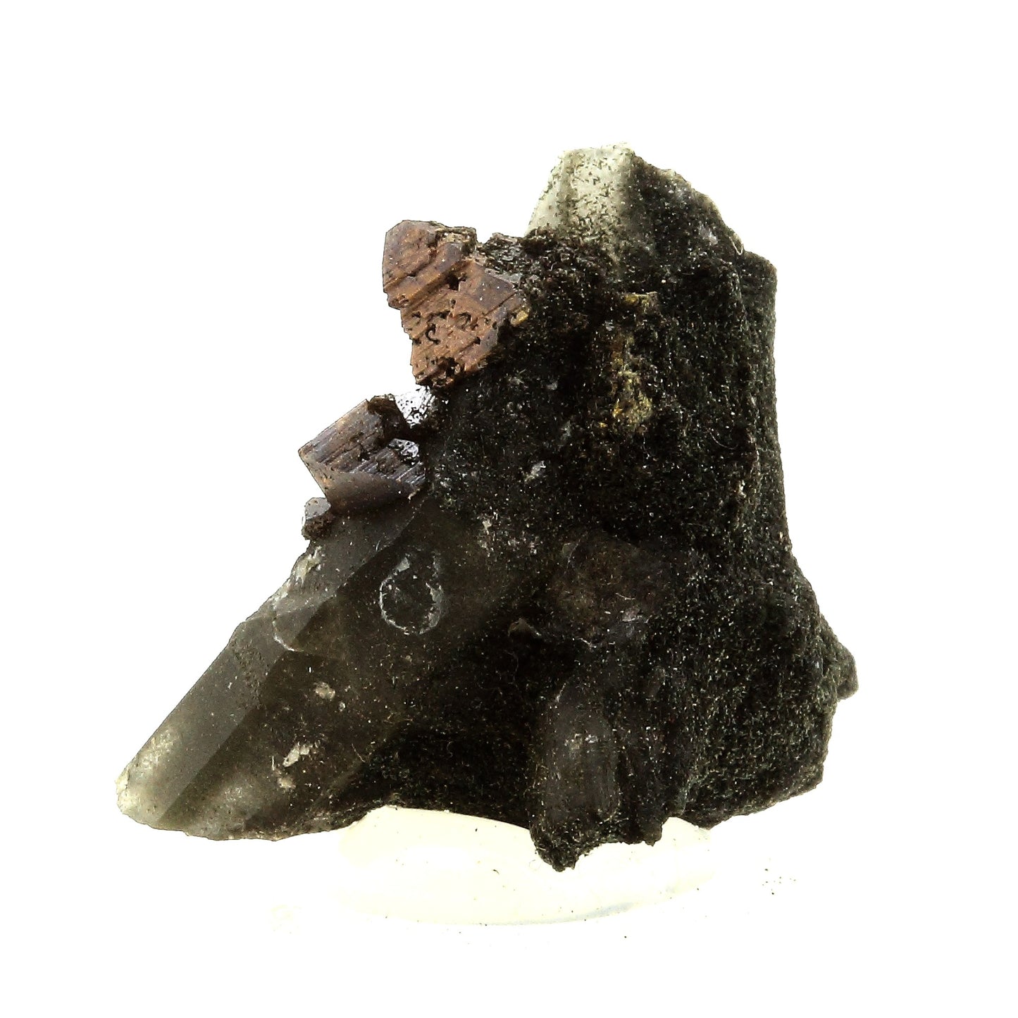 Pseudomorphose d'Anatase en Rutile + Quartz + Chlorite. 23.0 carats. Les Rousses, Vaujany, Isère, France