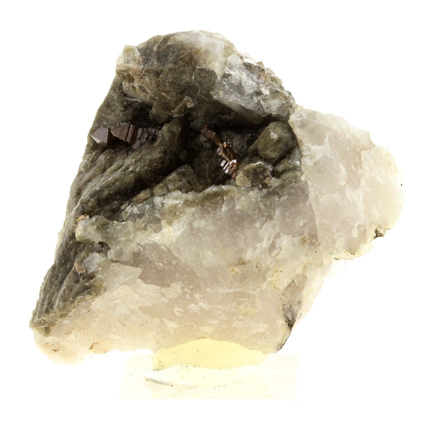 Anatase + Quartz + Chlorite. 193.0 carats. Les Rousses, Vaujany, Isère, France